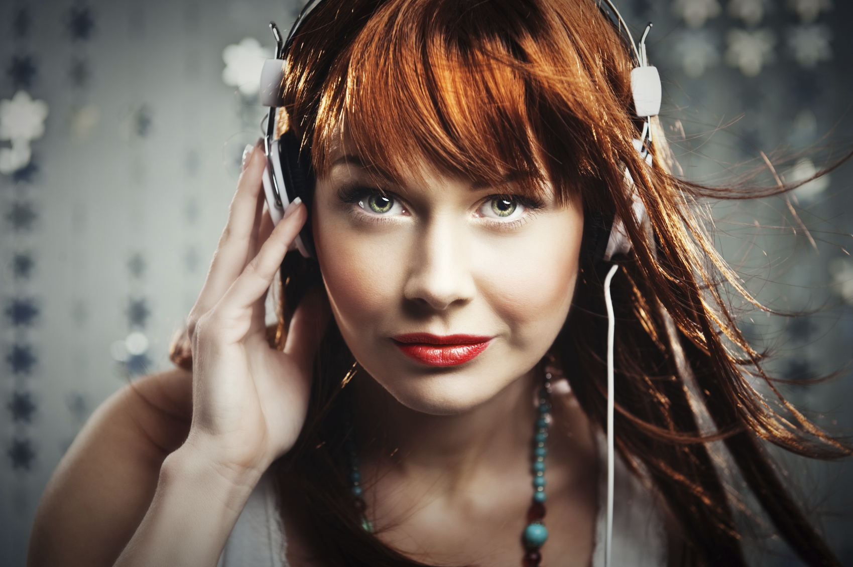 Woman listening to music